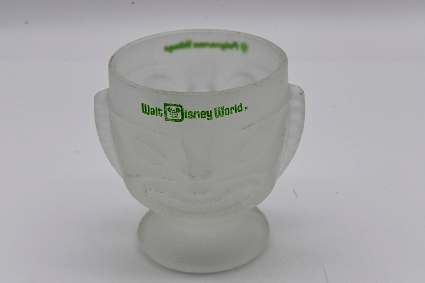 Vintage Souvenir Walt Disney World Polynesian Village Frosted Heavy Glass Mug Swizzle Stick Holder Collector Tikis #tikimug