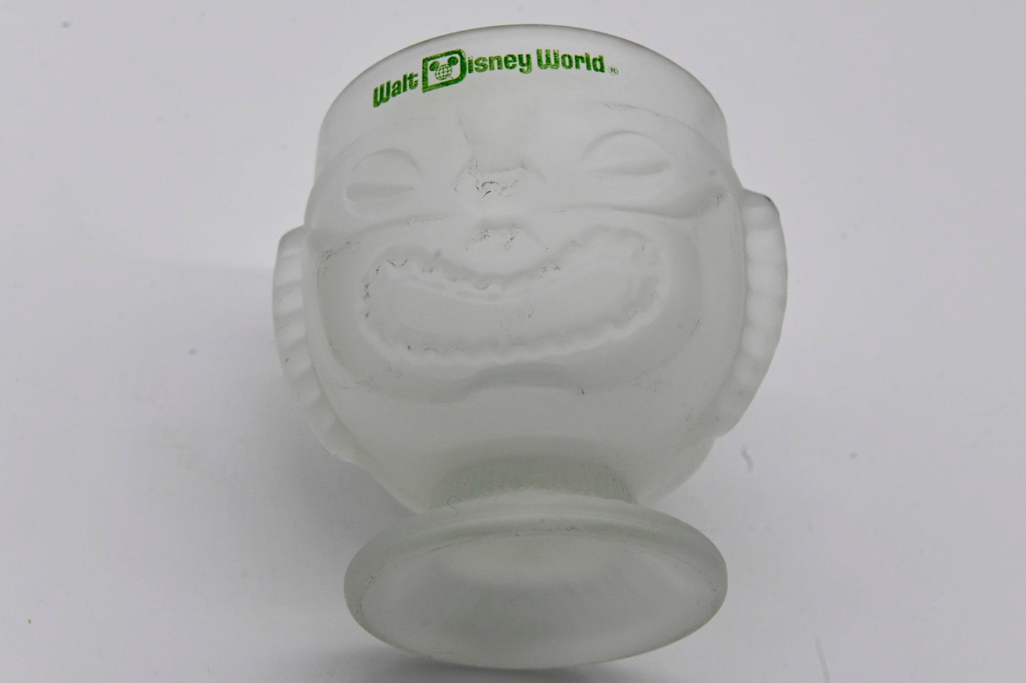 Vintage Souvenir Walt Disney World Polynesian Village Frosted Heavy Glass Mug Swizzle Stick Holder Collector Tikis #tikimug