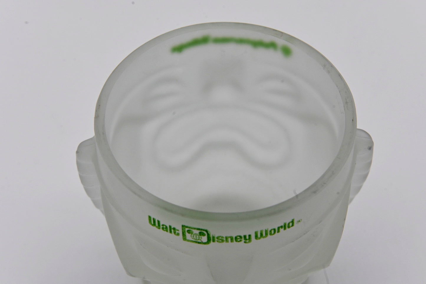 Vintage Souvenir Walt Disney World Polynesian Village Frosted Heavy Glass Mug Swizzle Stick Holder Collector Tikis #tikimug