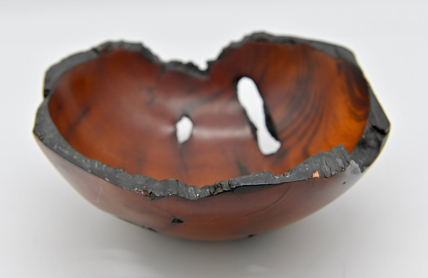 Vintage Natural Edge CHERRY Wood Burled Bowl
