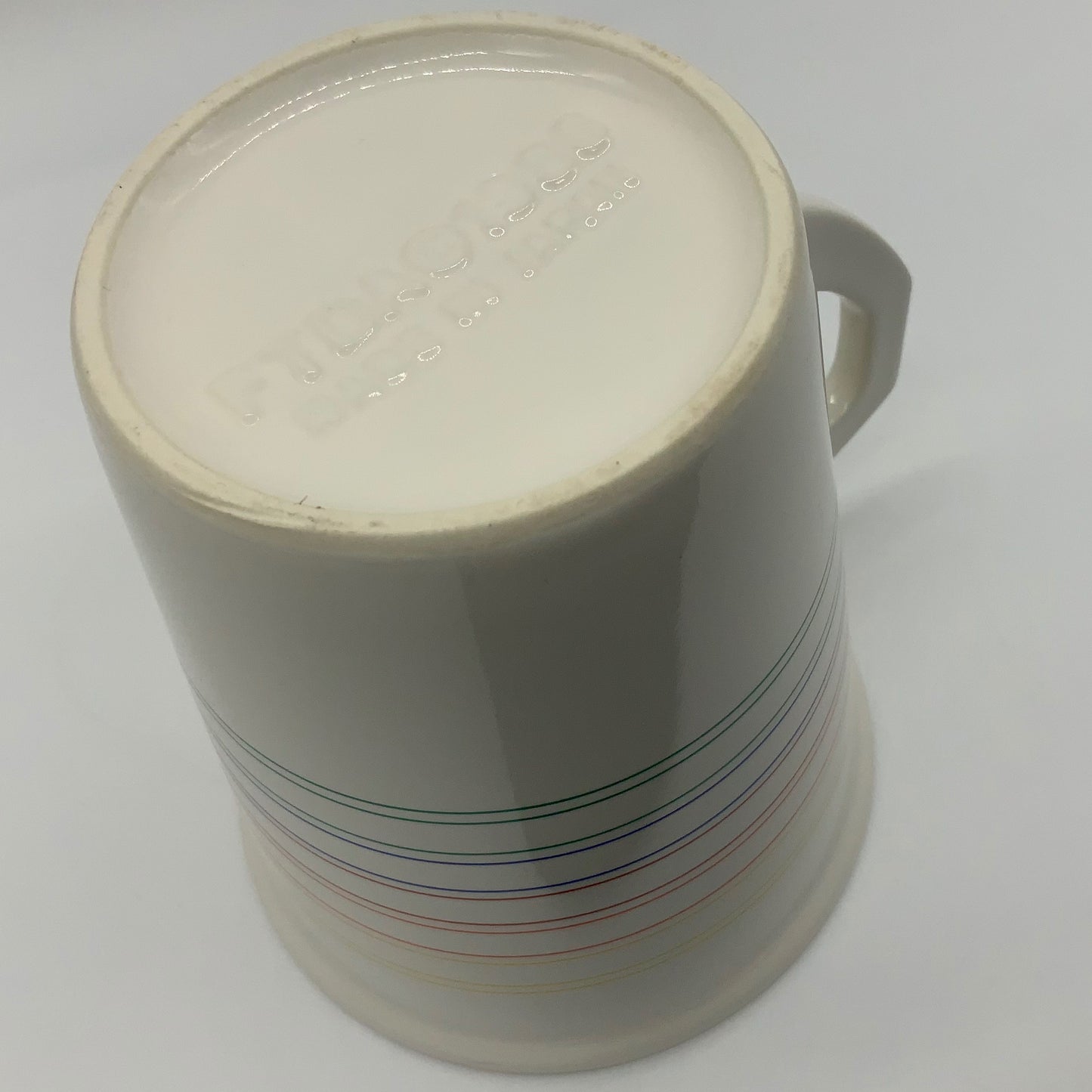 Show your retro pride and your love of style! Vintage Modern Sleek Lined Arrow Rainbow 1986 FTD Pick Me Up Bouquet Vase Large Starbucks Mug Cup. Reuse, repurpose, be uniquely you midmodandbeyond Collector Mugs Ice Cream Gender Neutral Gay Pride LGBTQ roybiv midmod graphic design print loveall #shopsmall #mmb