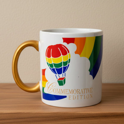 FTD 10th Anniversary Collector Edition Pick Me Up Bouquet Mug Rainbow Hot Air Balloon 