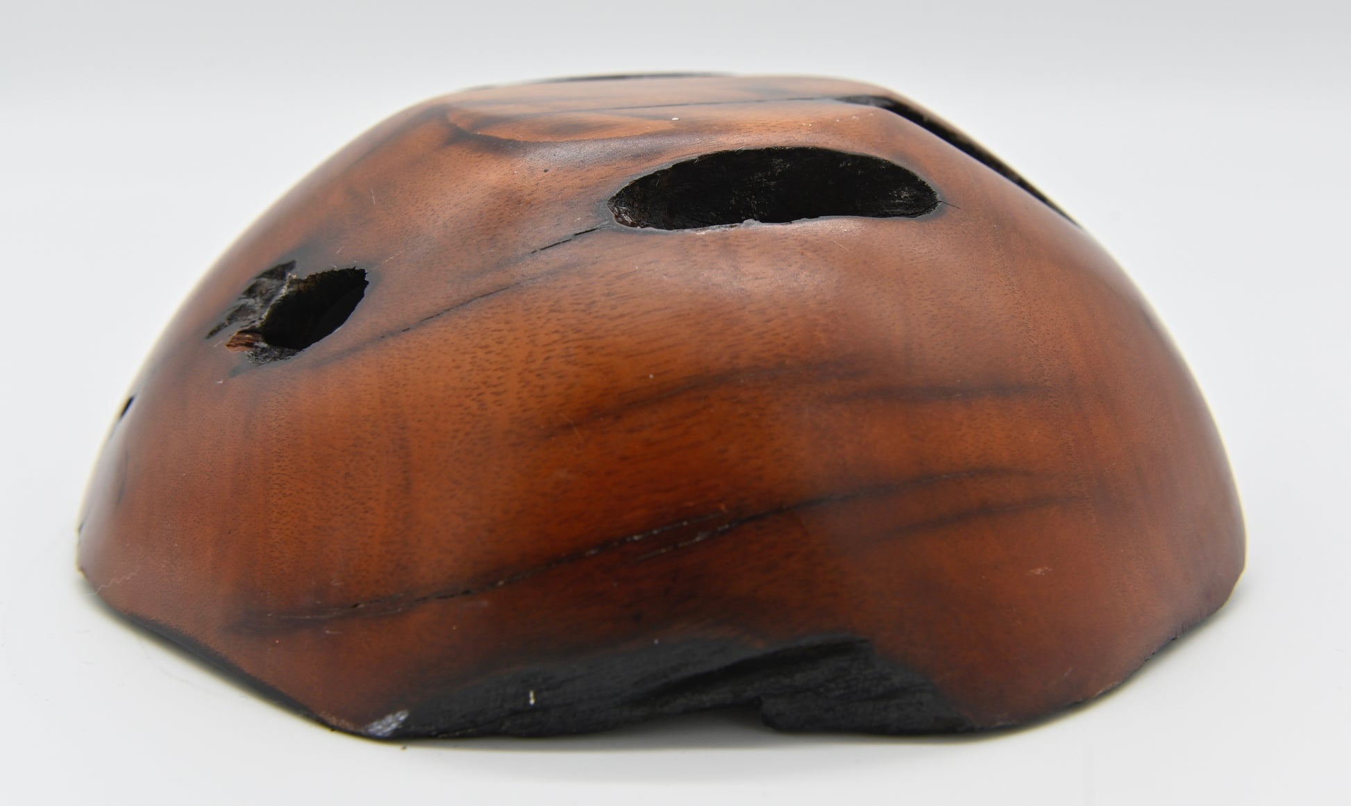 A Stunning Piece of Art  Rich Dark Cherry Burl Wood Bowl  Natural Edge Burls  Knots Bark Inclusions Holes Cracks