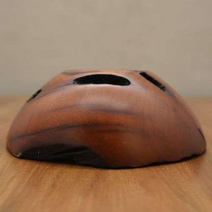 A Stunning Piece of Art  Rich Dark Cherry Burl Wood Bowl  Natural Edge Burls  Knots Bark Inclusions Holes Cracks