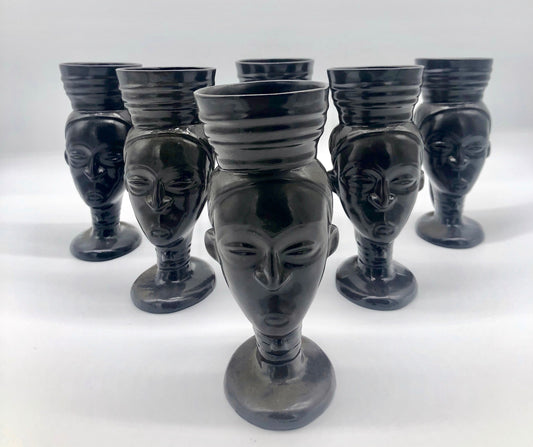 1965 Trader Vics Set of 6 TIKI Mug Headhunter Coffee Grog Diablo Cup