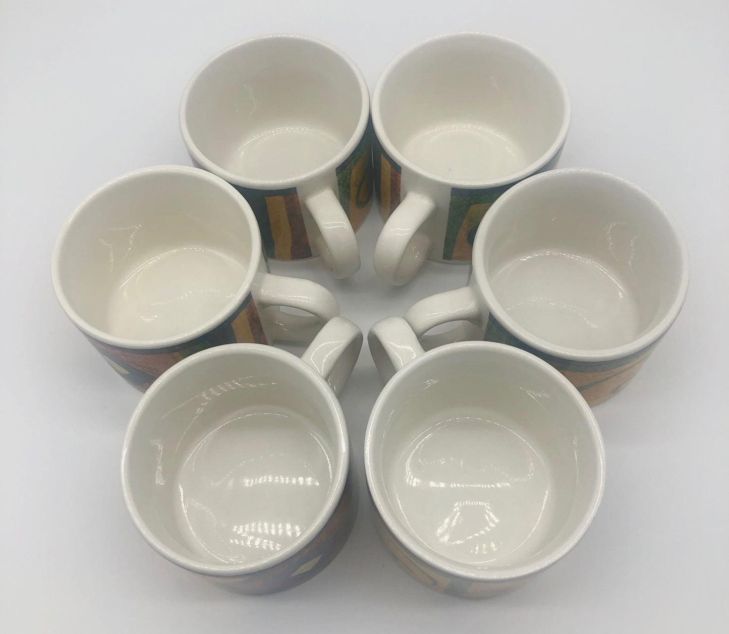 Retro Seville Set of 6 Vintage Coffee Mugs Cups MAJESTICWARE Oneida