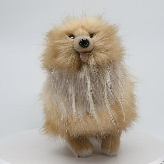 FUZZYNATION Pomeranian Stuffed Dog Skull Earring